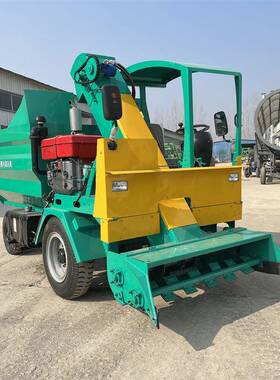 畜禽粪便清理设备牛场自走式清粪车9QF-5型四轮铲粪机高效