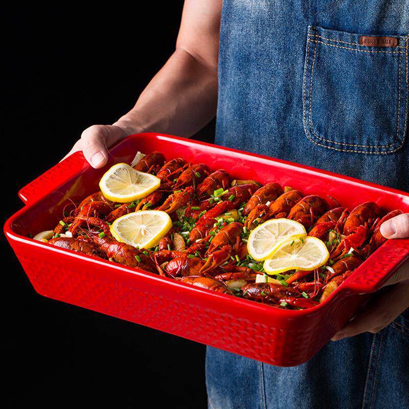 baking tray ceramic cheese casserole oven western food dish