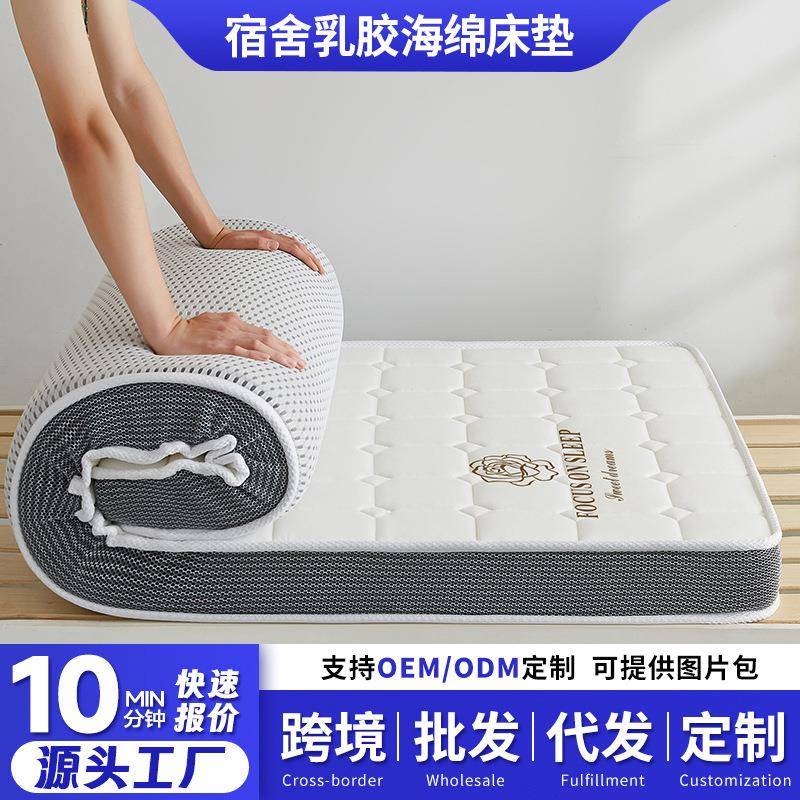 乳胶床垫遮盖物软垫家用打地铺睡垫褥子学生宿舍单人地铺海绵垫