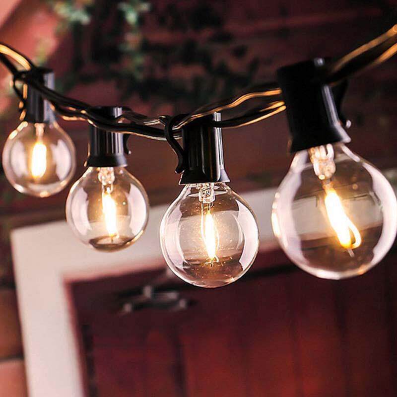 美规G40太阳能灯串 线材底座灯泡加工 防水户外装饰灯串节能led灯