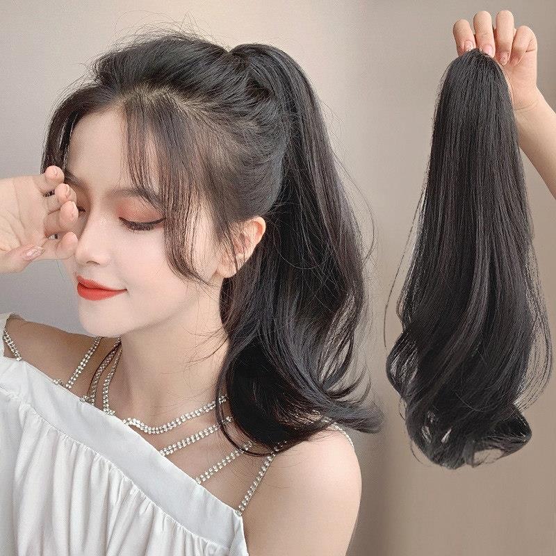 抓夹高马尾假发女梨花卷发自然短款假马尾彷真发辫子假发尾马尾辫
