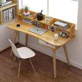 学习卧室小桌子简易电脑组合家用租房桌简约台式 书架少女学生书桌