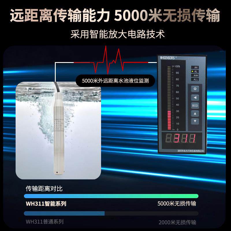 液位显示控制主机一拖二 泵房液位仪型号WH6-H