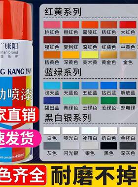 整箱大瓶大容量自动手摇喷漆罐红色黑白色银灰色金属防锈漆油漆罐
