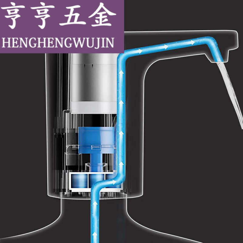 饮水机电动上水器桶装水抽水器办公室抽水器USB充电一键上水白色