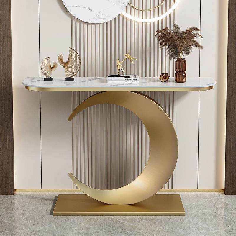 新中式玄关桌窄边柜案桌靠墙客厅条案岩板玄关台现代简约轻奢案台