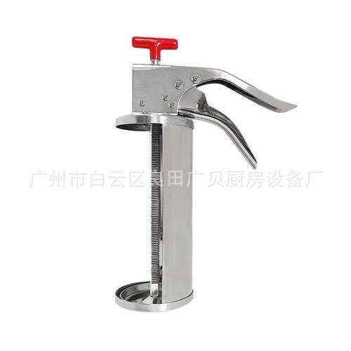304不锈钢带酱桶酱枪1/3汉堡店弯手柄手动挤压加番茄果酱器10克