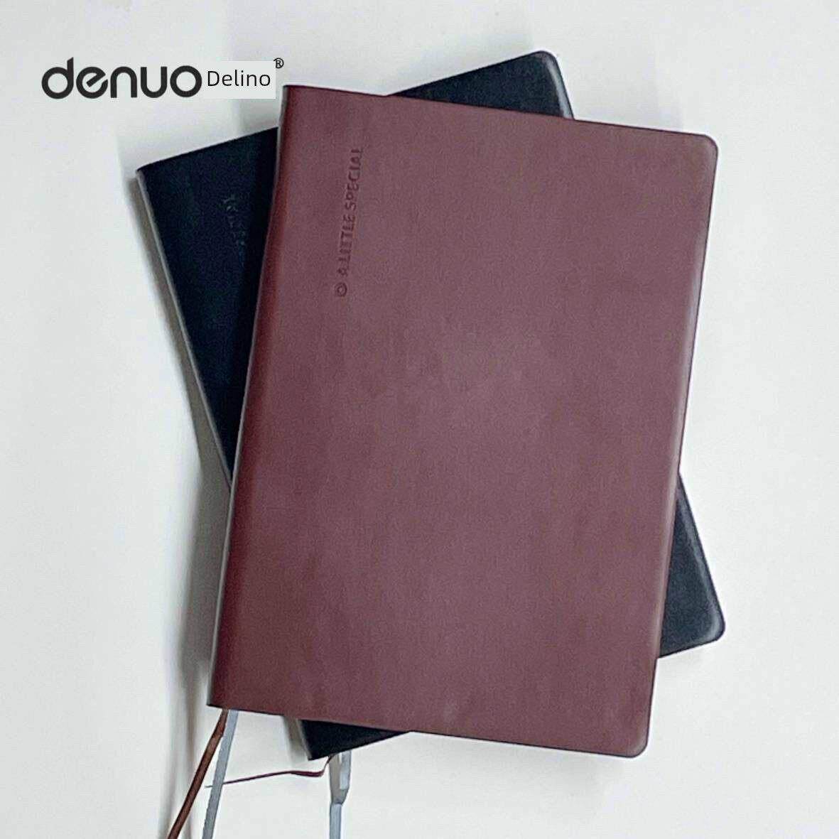 德诺皮面笔记本25-769亲肤软皮a5/b5反复折叠商务办公记事本