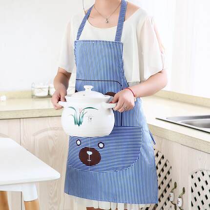 Wholesale cute Korean-style neck-hanging apron with printed