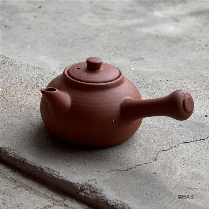 家用陶壶煮茶壶烧水壶 黑晶炉陶瓷养生壶单壶明火碳烤炉 复古提梁