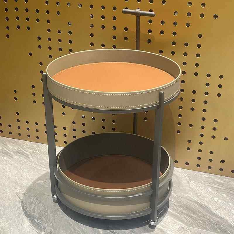 意式极简客小推车小圆桌可移动沙发几小户型小厅收纳小推车边边桌