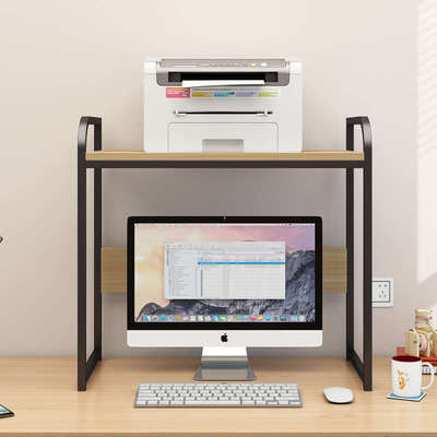 电脑增高架子隔板层架办公室显示器架打印机放置柜桌面托架置物架