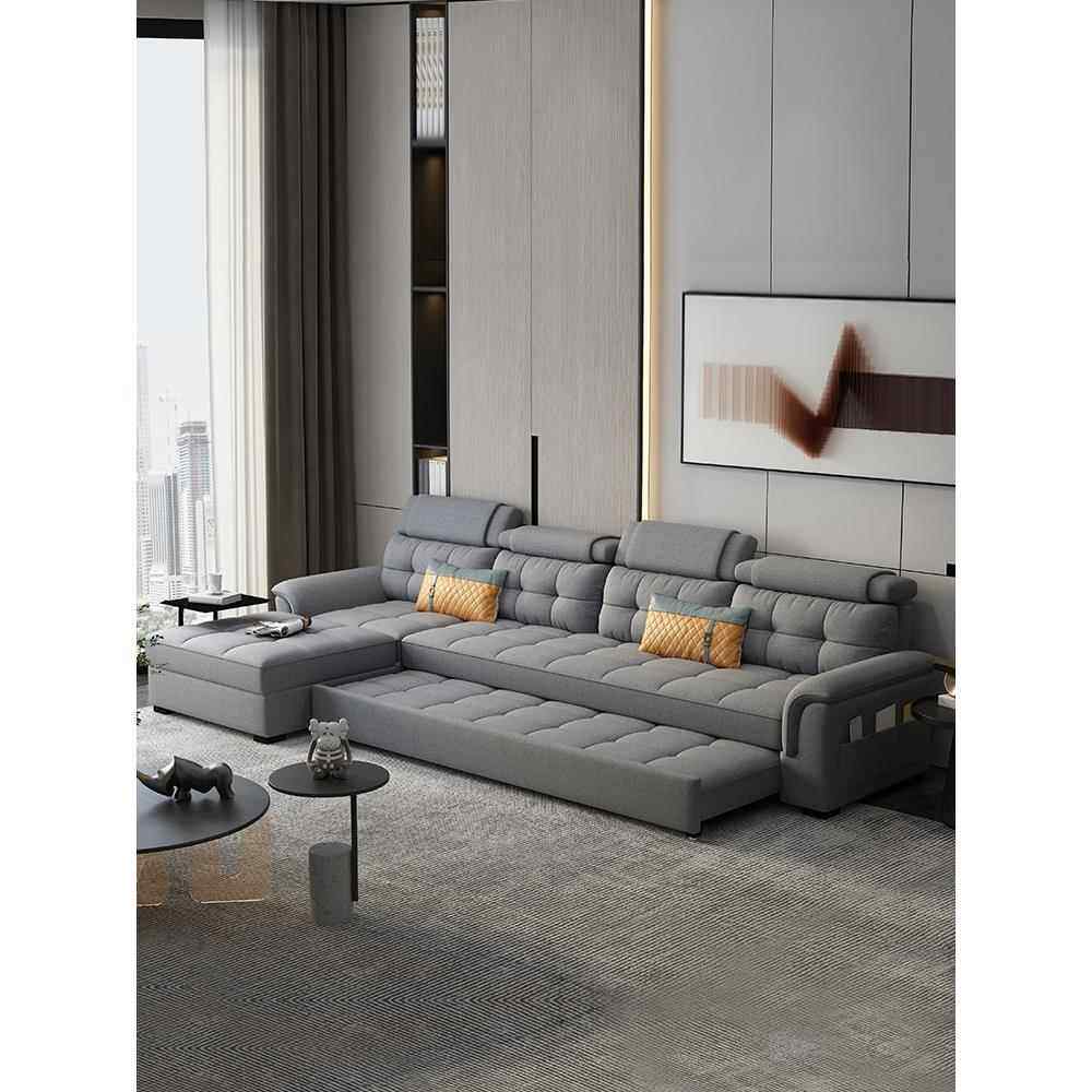 沙发床两用可折叠储物多功能客厅坐卧小户型伸缩贵妃转角科技布