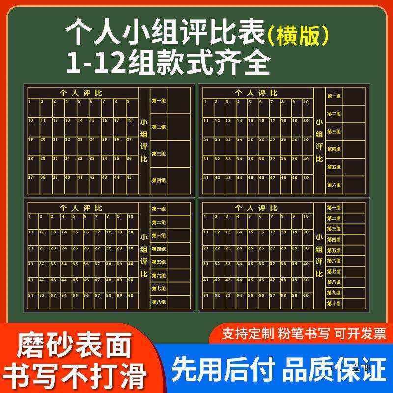小组积分表黑板磁性片班级管理学生座位学号个人积分表横版一日常