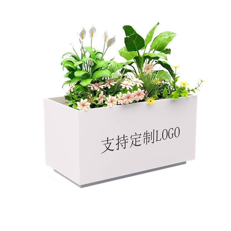 户外铁艺花箱公路景观不锈钢商业街围栏护栏广场沙发坐凳组合