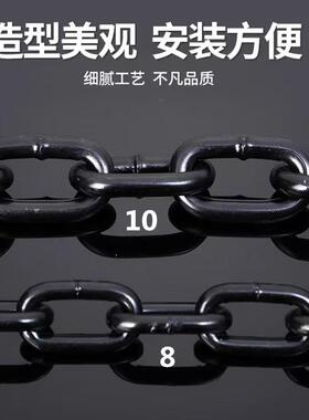 黑色铁链护栏链条河道围栏铁链电泳黑色装饰铁链电泳黑烤漆10毫米