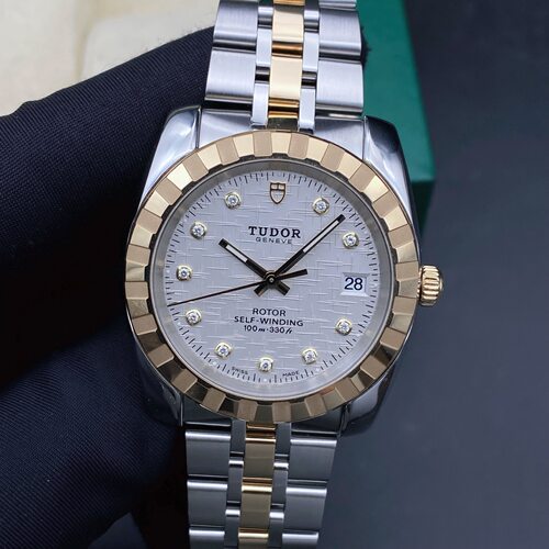 98新帝舵经典系列钢18K金自动机械手表正品38MM男表21013-0009