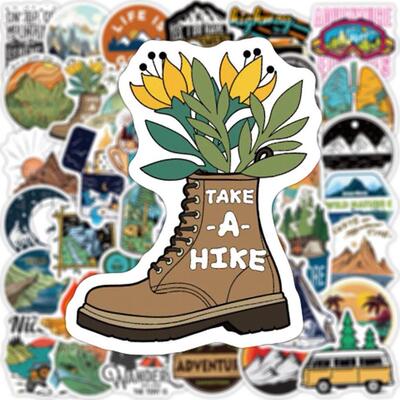 50/100PCS Outdoor Explore Mountain Climbing Stickers Laptop