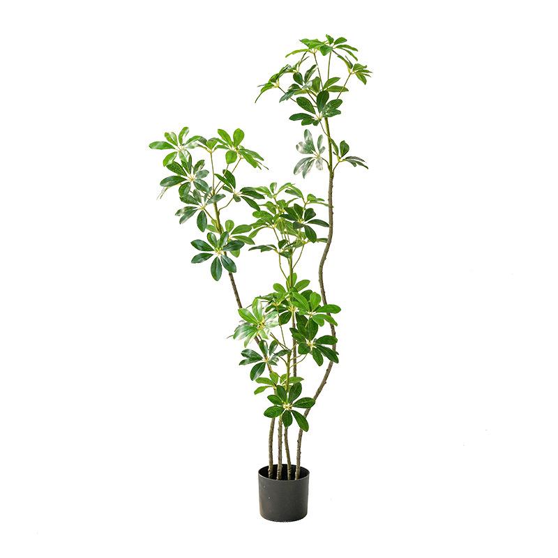 鸭脚木仿真绿植高端轻奢室内客厅仿生植物装饰落地大盆栽摆件假树