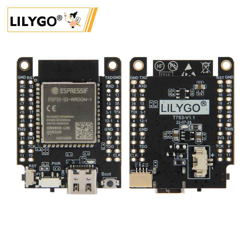 LILYGO? T7 S3 V1.1 ESP32-S3 开发板WIFI蓝牙5.0 模块 8MB PSRA