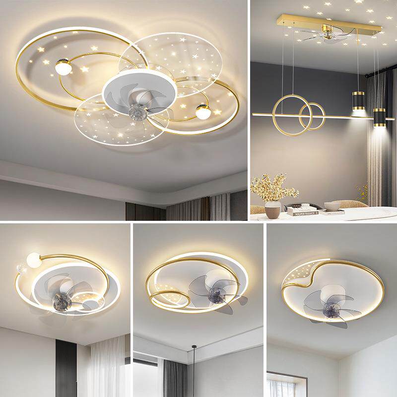 2026新款客厅灯摇头风扇吸顶灯简约现代大气餐厅全屋灯具套餐组合