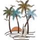 装 饰室内雕塑金属或浴室棕榈树 饰海岸海滩墙室外墙热带当代装