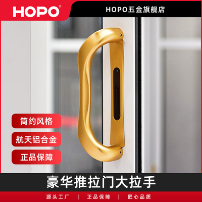 HOPO重型推拉门把手 玻璃门拉手不锈钢移门豪华古铜木门拉手BH462