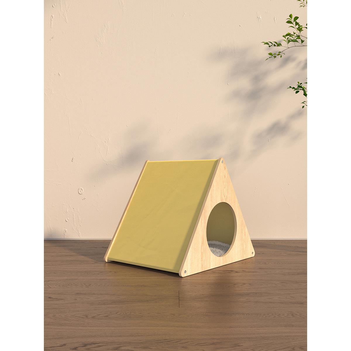 正品扑耍猫猫窝猛小木屋猫爬架半封闭四季通用戏可替换实屋木帐篷