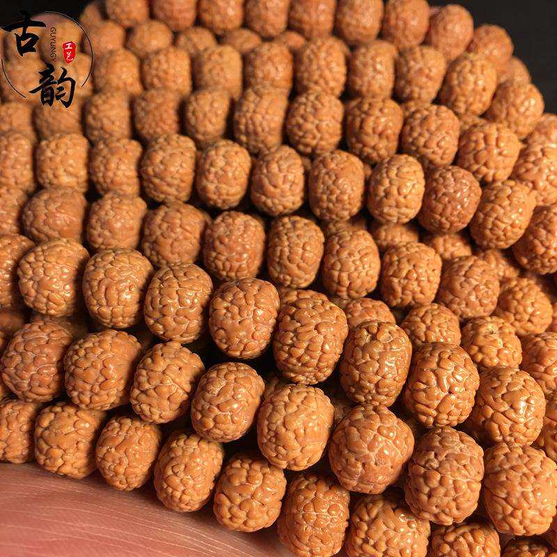 新款龙鳞114颗念珠 碟桩龙鳞小金刚菩提 高密玉皮质厂家直供