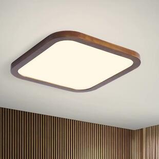 圆66形l阳ed卧室吸顶灯简现代约客厅餐厅房间木书房胡桃新中式台