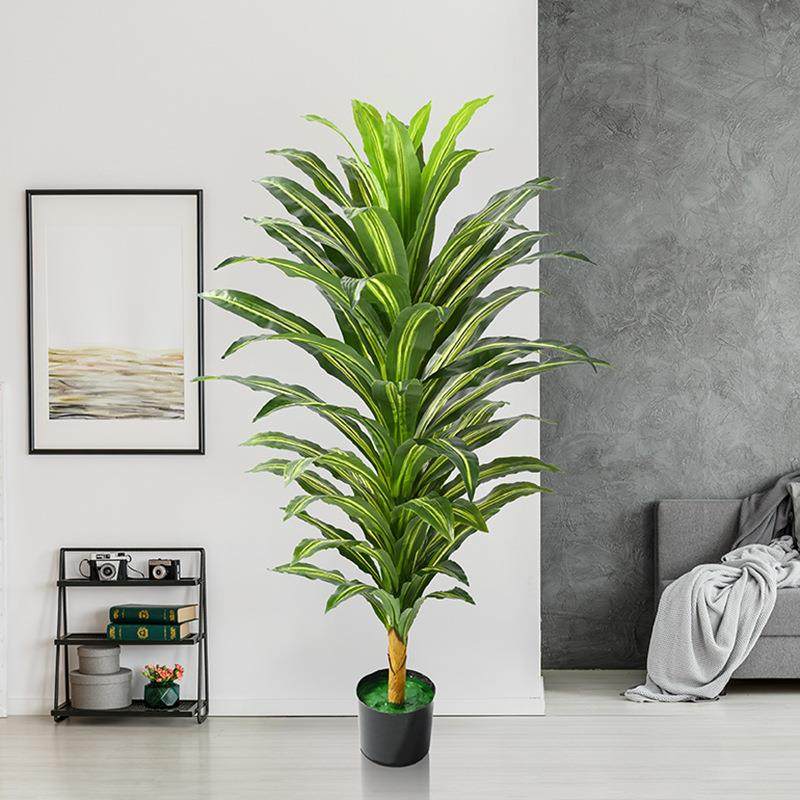 高端轻奢仿生巴西树绿植 客厅酒店落地大型装饰摆件仿真巴西木