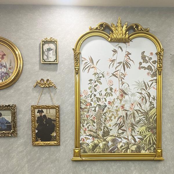 BX62法式复古风花鸟丛林孔雀欧式壁炉墙面挂画玄关餐厅客厅装饰画