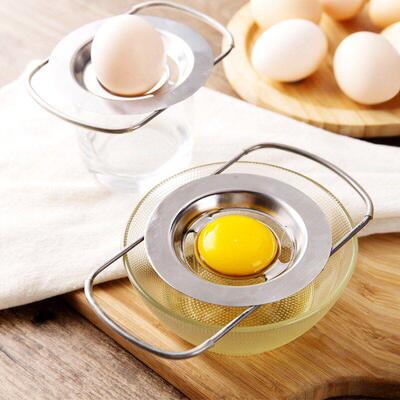Egg yolk separator filter made of baked egg white egg egg
