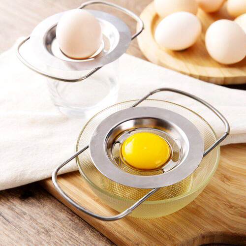 Egg yolk separator filter made of baked egg white egg egg