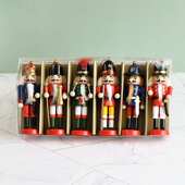 13cm现货创意家居小礼品木质圣诞节日装 饰摆件胡桃夹子士兵木偶人