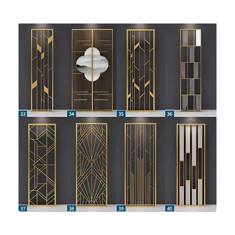不锈钢屏风隔断类加厚防水钛金属花格酒店客厅卧室背景墙屏风定制