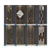 不锈钢屏风隔断类加厚防水钛金属花格酒店客厅卧室背景墙屏风定制