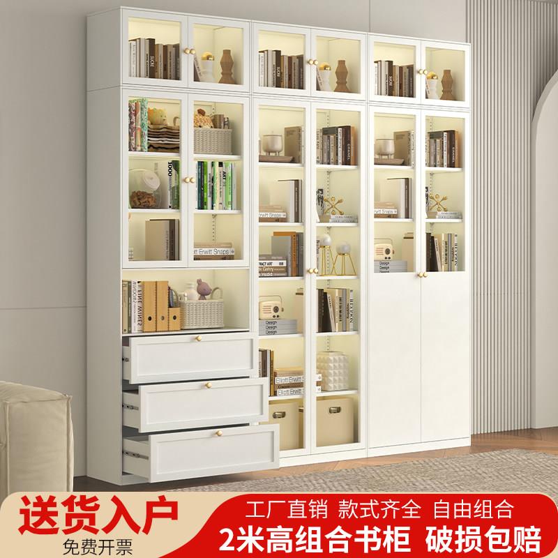 上海钢制书柜玻璃展示柜家用书房收纳柜抽屉档案资料柜铁皮文件柜
