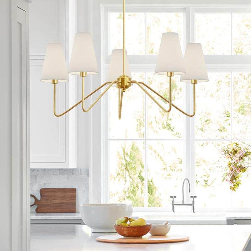 后现代美式简约轻奢全铜卧室灯法式田园乡村民宿客厅餐厅中古吊灯