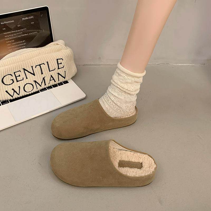 春秋厚底加绒勃肯鞋女外穿2026新款一脚蹬博肯毛毛鞋包头半0113z,女鞋,勃肯鞋/软木鞋,淘宝优惠券,粉丝福利购,淘宝优惠卷