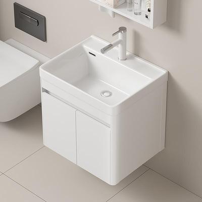 小户型防水洗手盆蜂窝铝加深洗脸池卫生间浴室柜组合陶瓷一体盆cm