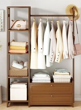 现代卧室实木网多功31689衣能家用室内红简约落衣地帽架挂置物衣