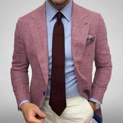 Men Jacket Plaid Print Men