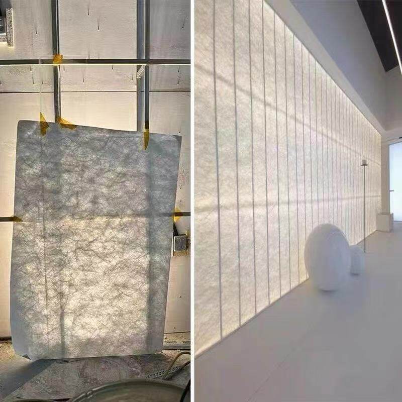 夹丝板云丝板冰珀冰裂板灯箱杜邦纸压克力竹编定制纹理纸冰珀板