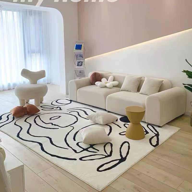 欧式客厅地毯高级感卧室地垫家用免洗沙发印花高级轻奢房间隔音垫,居家布艺,地毯,淘宝优惠券,粉丝福利购,淘宝优惠卷