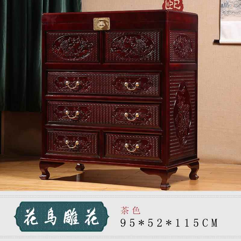正品香樟木五斗柜子卧屉室实木箱柜式储物柜中复古斗五橱收纳抽柜