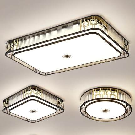 LED客厅灯简约现代长方形大气新中式吸顶灯餐厅卧室灯具2023新款