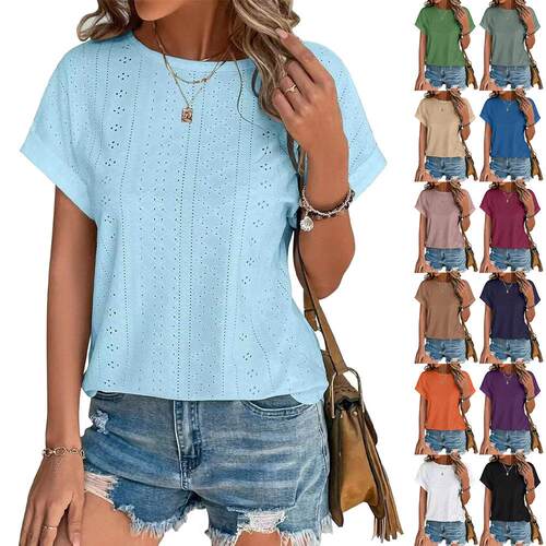 Short sleeved T-shirt top for women 短袖T恤上衣女