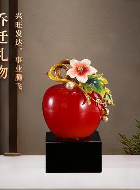 平安福酒柜装摆件客来厅电视玄关饰工艺品新中式家居珐CF-06359琅