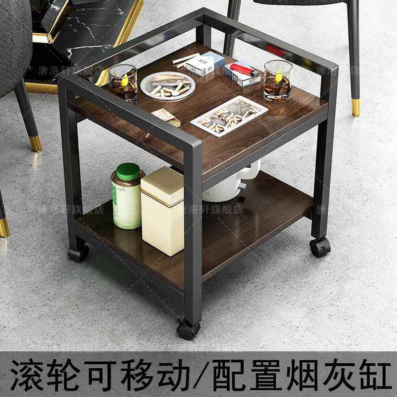 新款麻将桌茶几茶水架麻雀房棋牌室边专用多功能茶水架双层滚